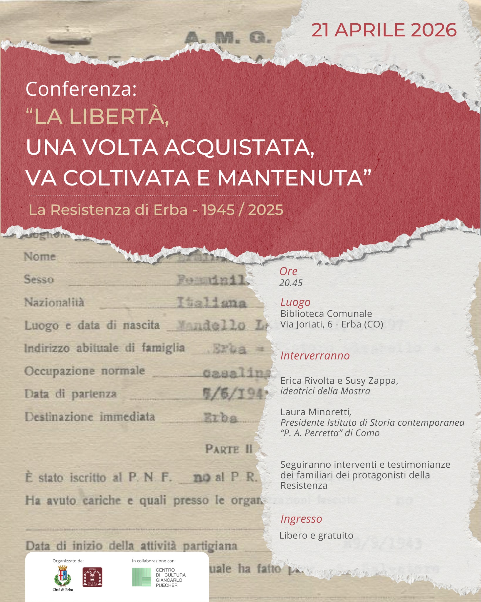 Featured image for “La Resistenza di Erba – 1945/2025”